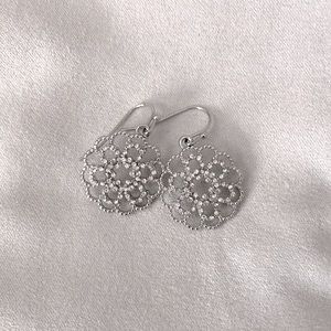 Silver and cubic zirconia earrings